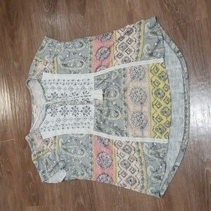 (XL) Style & Co Pastel Bohemian Cottagecore Vacation Hippie Tassel